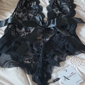ABABOON SEXY BLACK TEDDY LINGERIE